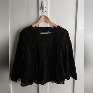 Madewell lace long sleeve shirt